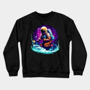 astronaut in space Crewneck Sweatshirt